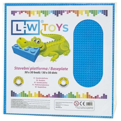 L-W Toys Velká podložka na stavění 50x50 bodů modrá