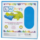L-W Toys Velká podložka na stavění 50x50 bodů modrá