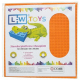 L-W Toys Velká podložka na stavění 50x50 bodů oranžová