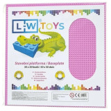 L-W Toys Velká podložka na stavění 50x50 bodů růžová