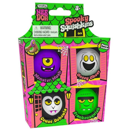 Schylling  NeeDoh Strašidelný dům se 4 mačkacími míčky