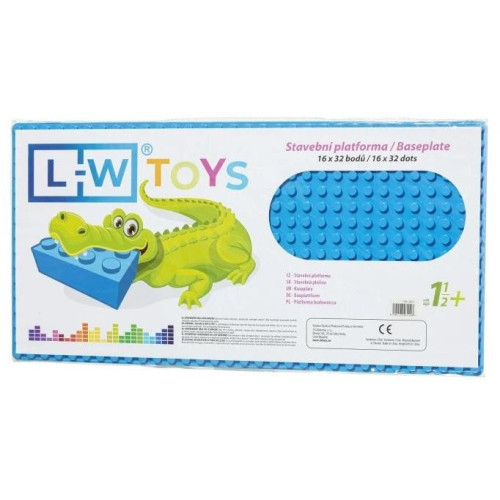 L-W Toys Velká podložka na stavění - JUNIOR 16x32 bodů modrá