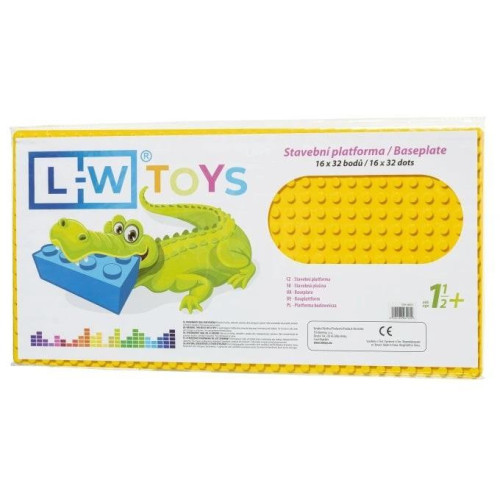 L-W Toys Velká podložka na stavění - JUNIOR 16x32 bodů žlutá