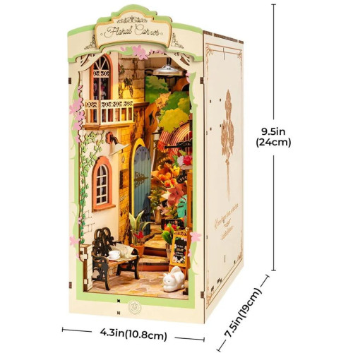 RoboTime 3D skládačka Zarážka na knihy Květinový koutek