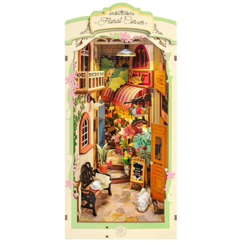 RoboTime 3D skládačka Zarážka na knihy Květinový koutek