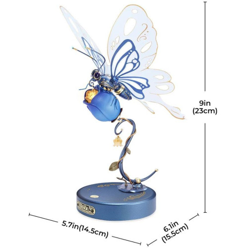 RoboTime 3D mechanická skládačka Modrý motýl