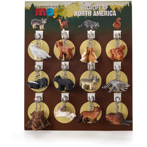 Mojo Displej 72 ks přívěsků na klíče - Lesní zvířatka