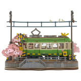 RoboTime 3D dřevěná skládačka Stanice se sakurami