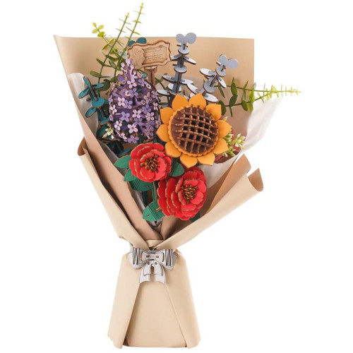 RoboTime 3D dřevěná skládačka Kytice