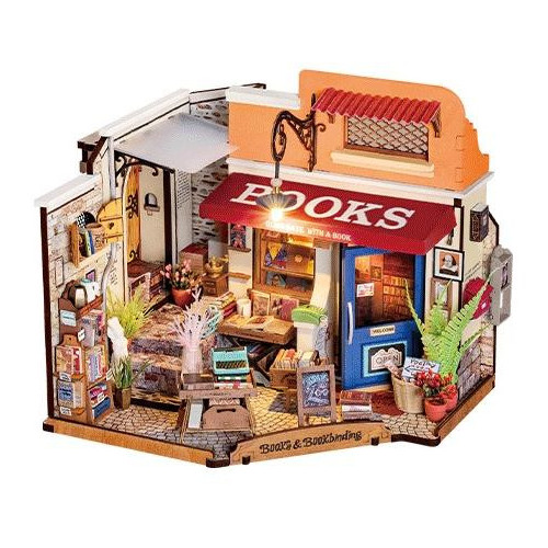 RoboTime Miniatura domečku Knihkupectví na rohu