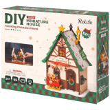 RoboTime Miniatura domečku Svítící vánoční dům
