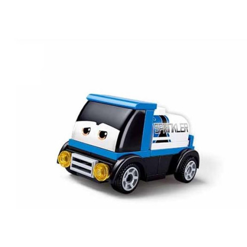 Sluban Power Bricks M38-B1072B Natahovací autíčko s očima Modrá cisterna