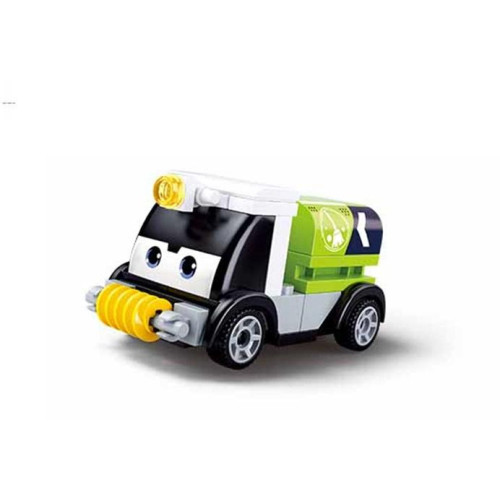 Sluban Power Bricks M38-B1072D Natahovací autíčko s očima Zelená cisterna
