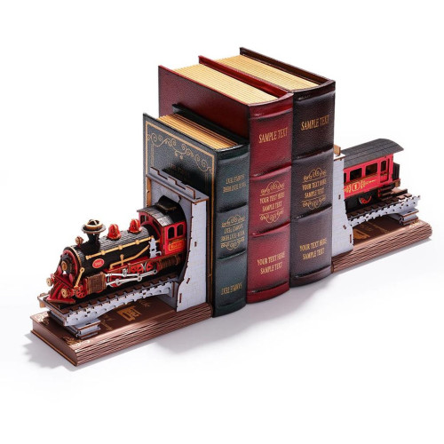RoboTime 3D skládačka Zarážka na knihy Historický parní vlak