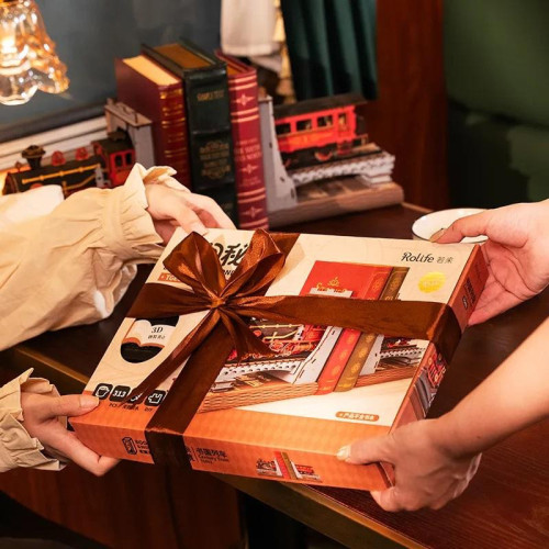 RoboTime 3D skládačka Zarážka na knihy Historický parní vlak