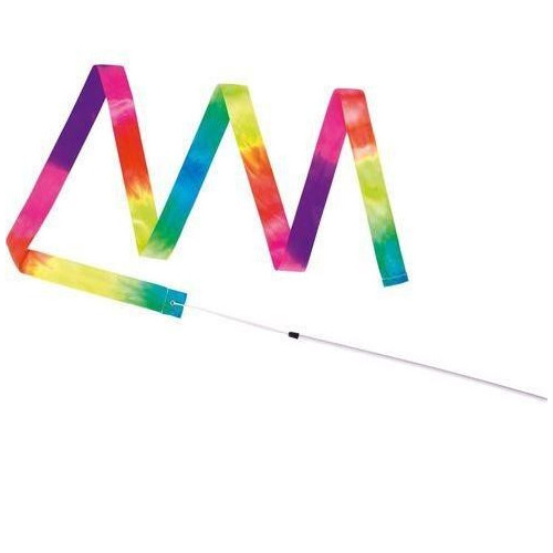 Goki Gymnastická stužka s hůlkou Duha