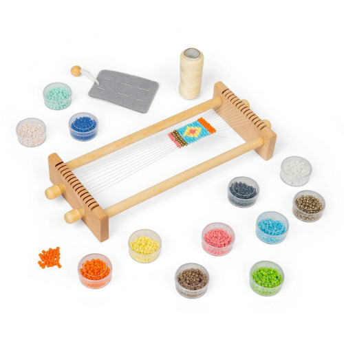 Bigjigs Toys Tkalcovský stav na korálky