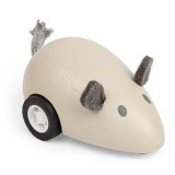 Bigjigs Toys Dřevěné natahovací zvířátko 1 ks Myš šedá