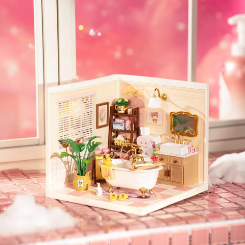 RoboTime Miniatura domečku Dívčí koupelna