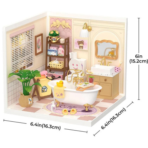 RoboTime Miniatura domečku Dívčí koupelna