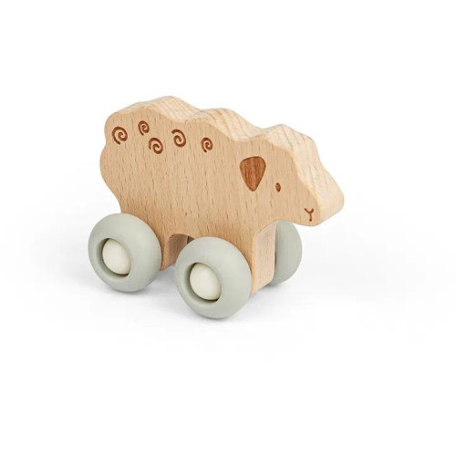 Bigjigs Toys Domácí zvířátko na kolečkách Ovečka