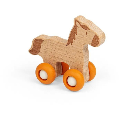 Bigjigs Toys Domácí zvířátko na kolečkách Kůň