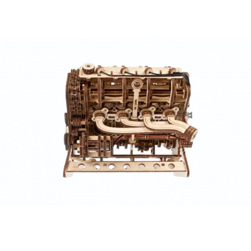 Ugears 3D dřevěné mechanické puzzle Motor V8