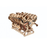 Ugears 3D dřevěné mechanické puzzle Motor V8