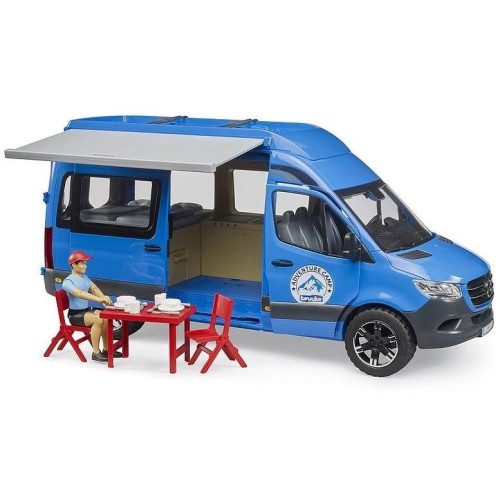 Bruder MB Sprinter Camper s řidičem a příslušenstvím