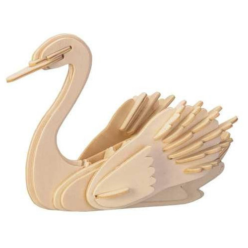 Woodcraft Dřevěné 3D puzzle labuť