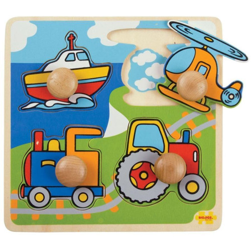 Bigjigs Toys Vkládací puzzle doprava