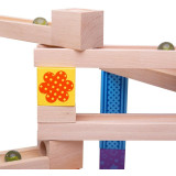 Bigjigs Toys Dřevěná kuličková dráha barevná