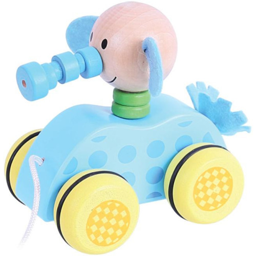 Bigjigs Toys Tahací hračka na provázku slůně