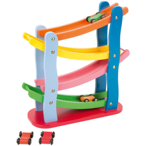 small foot Dřevěná závodní dráha 4 autíčka