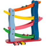 small foot Dřevěná závodní dráha 4 autíčka