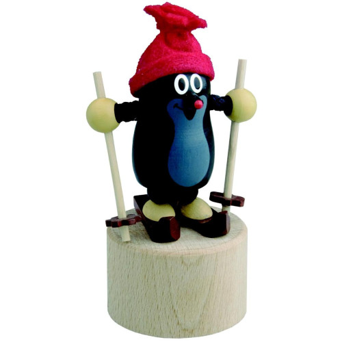 Detoa Mačkací figurka Krtek na lyžích