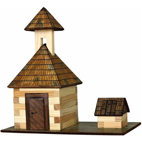 Walachia Dřevěná slepovací stavebnice Zvonice a studna