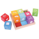 Bigjigs Baby Dřevěné kostky s obrázky