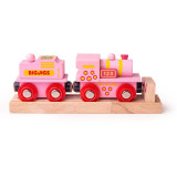 Bigjigs Rail Růžová mašinka s tendrem