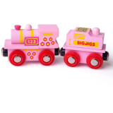 Bigjigs Rail Růžová mašinka s tendrem