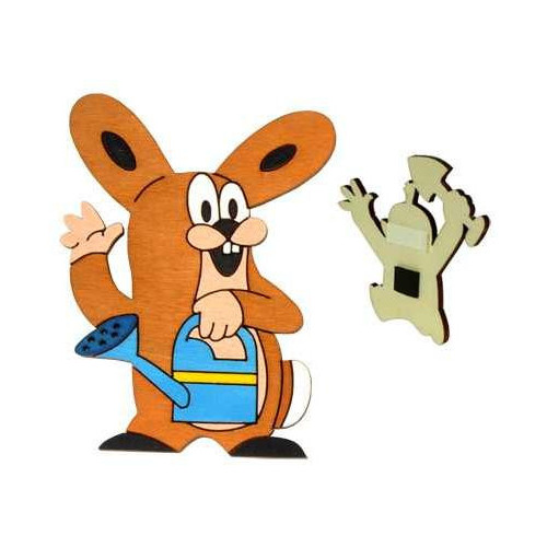 DoDo Dřevěná dekorační magnetka Krtkův kamarád zajíc