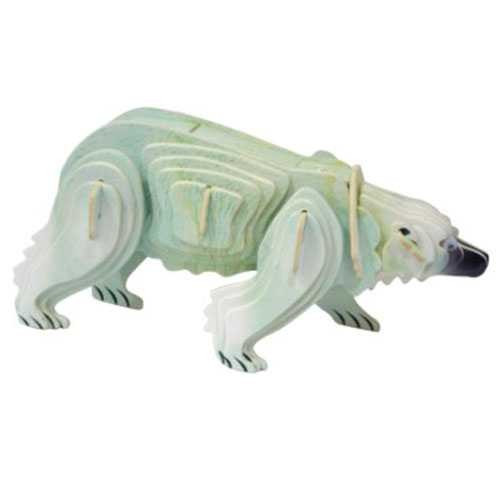 Woodcraft Dřevěné 3D puzzle zvířata lední medvěd