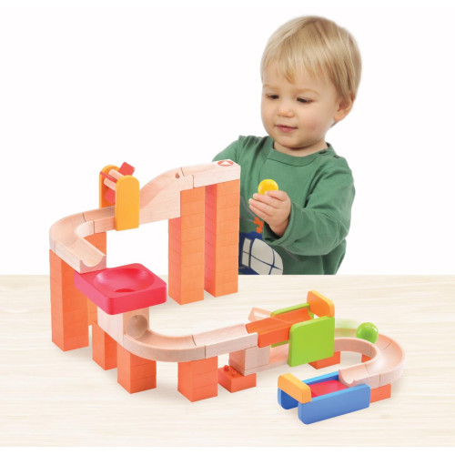 Wonderworld Dřevěná kuličková dráha TRIX - Kolotoč a vír