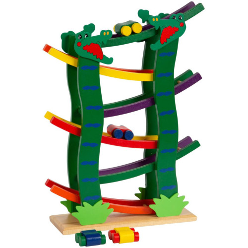 Small Foot Dřevěná závodní dráha velká 4 autíčka