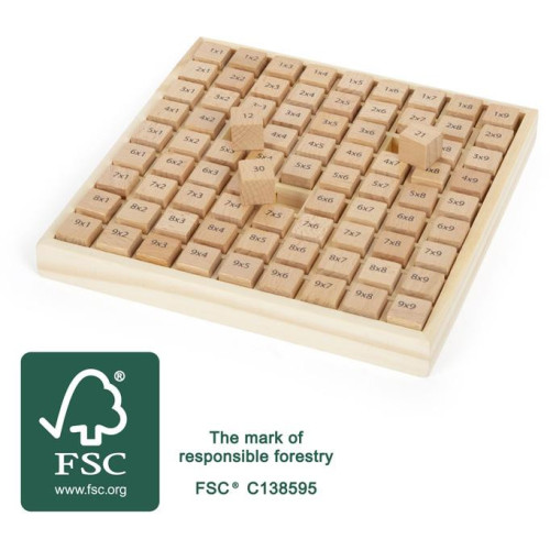 Small Foot Školní pomůcky malá násobilka kostičky