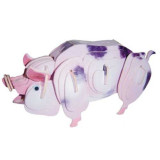 Woodcraft Dřevěné 3D puzzle prase