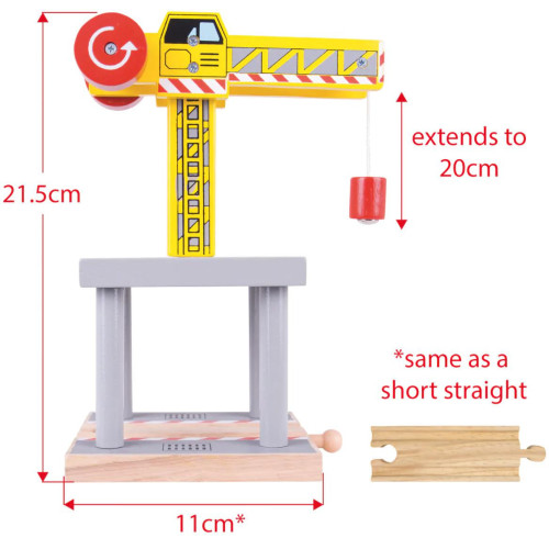 Bigjigs Rail Velký jeřáb žlutý