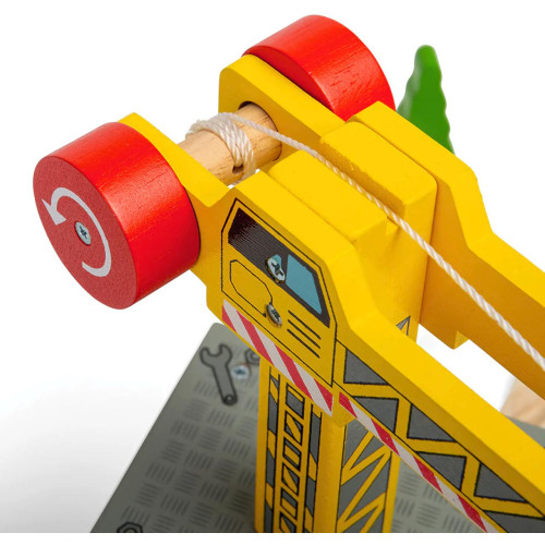 Bigjigs Rail Velký jeřáb žlutý