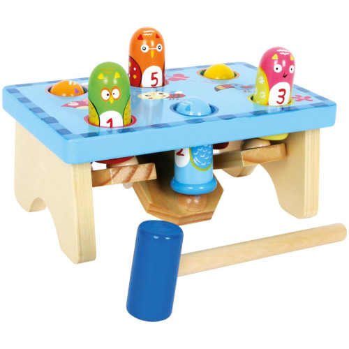 Small Foot Dřevěná hra zatloukej ptáka