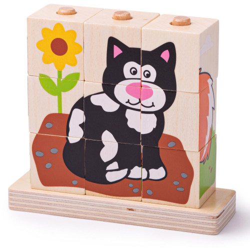 Bigjigs Baby Nasazovací kostky zvířátka